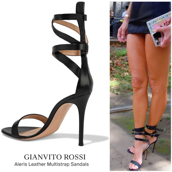 Gianvito Rossi  ALERIS 105 LEATHER SANDALS - Picture 2 of 10